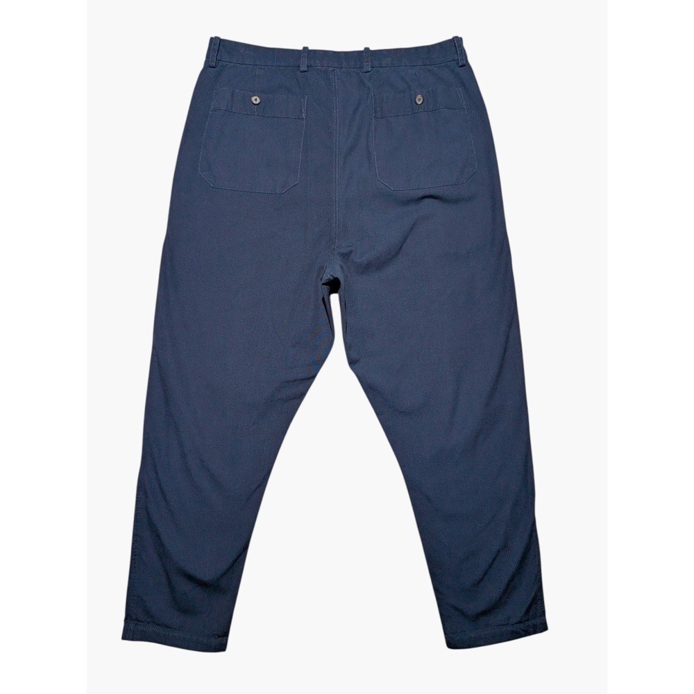 R Swiader Pleated Pants Mens 34 High Rise Tapered USA Made Blue - Picture 5 of 12